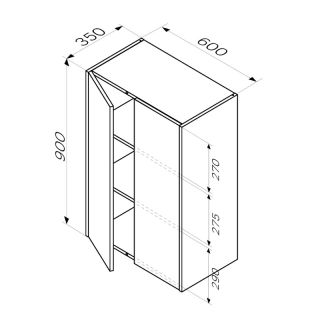 Шкаф подвесной AM.PM Func 60 M8FCH06029OF Дуб крафт